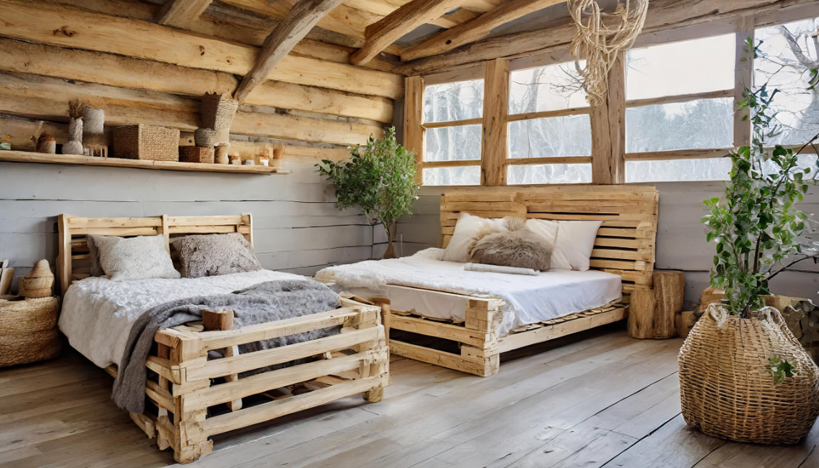 cama con palets, cama de palets