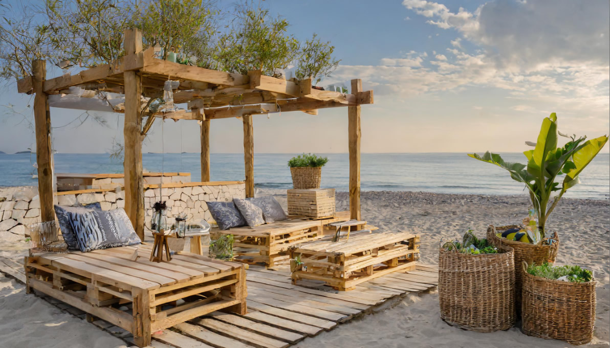 chill out palets, terraza chill out palets