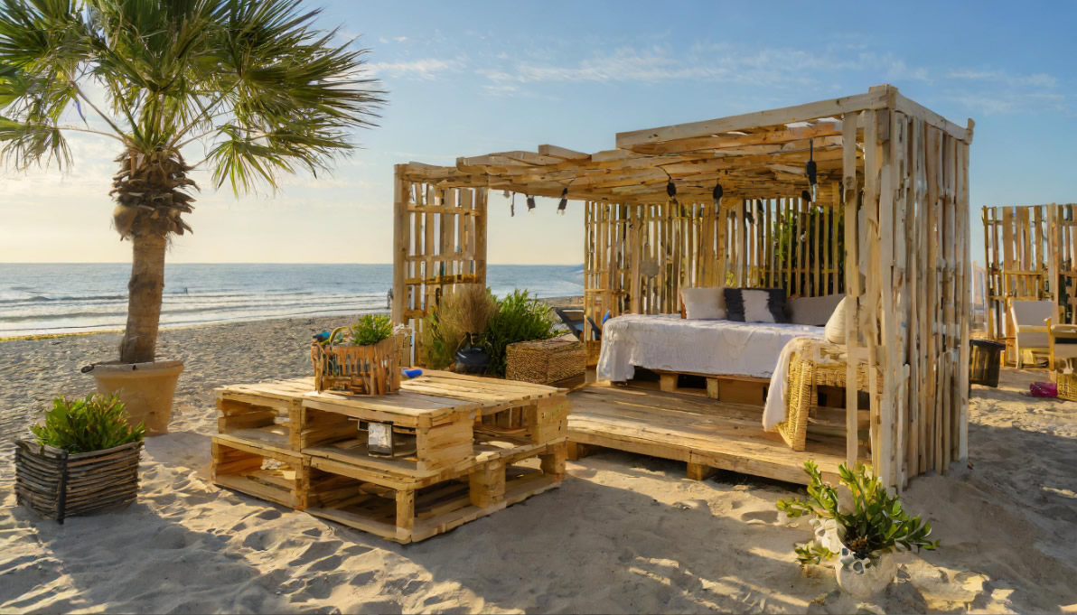 chill out palets, terraza chill out palets