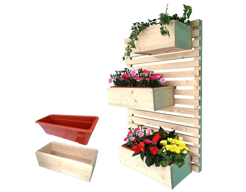 jardineras con palets, jardinera con palet, jardinera vertical palets