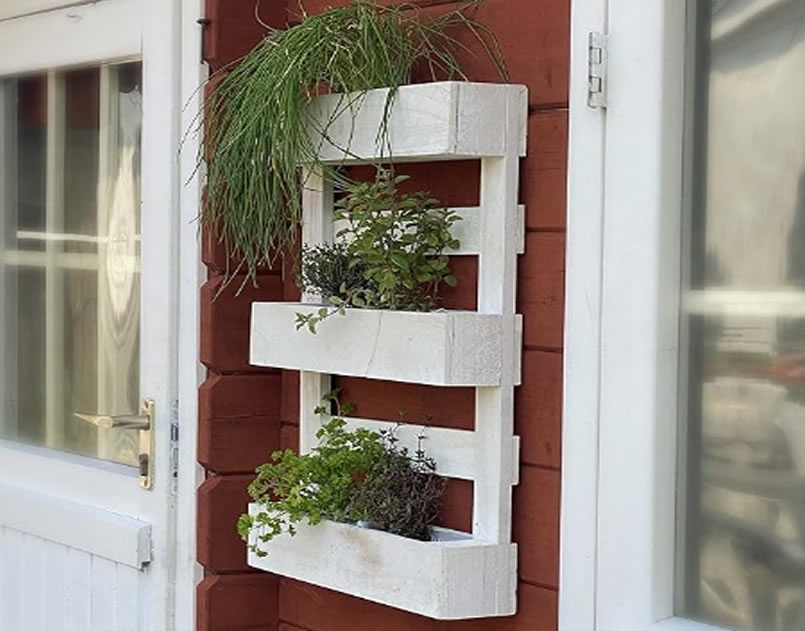 jardineras con palets, jardinera con palet, jardinera vertical palets