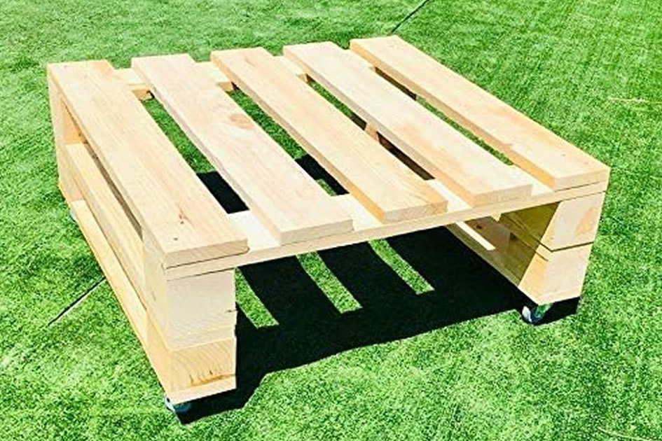 mesa de palet, mesa con palets